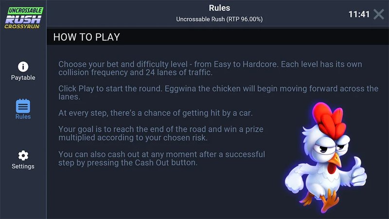 Introduction to uncrossable rush crash game